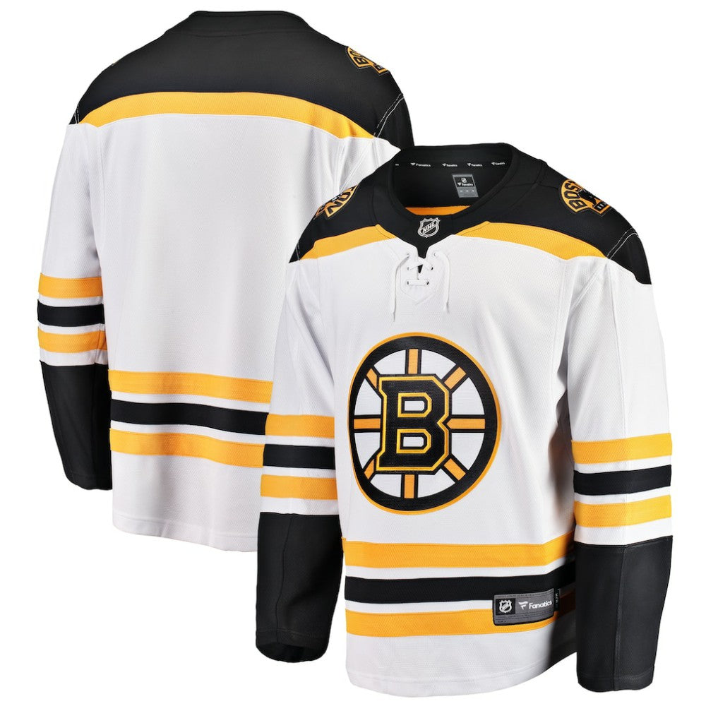Boston Bruins Fanatics Youth Away Breakaway Jersey - White - NHL