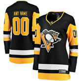 Pittsburgh Penguins Fanatics Women's Home Breakaway Custom Jersey - Black - NHL