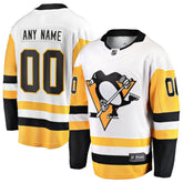 Pittsburgh Penguins Fanatics Away Breakaway Custom Jersey - White - NHL