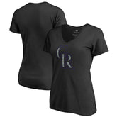 Colorado Rockies Women's Static Logo V-Neck T-Shirt - MLB