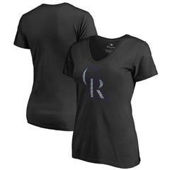 Colorado Rockies Women's Static Logo V-Neck T-Shirt - MLB