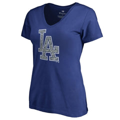 Los Angeles Dodgers Women's Static Logo V-Neck T-Shirt - MLB