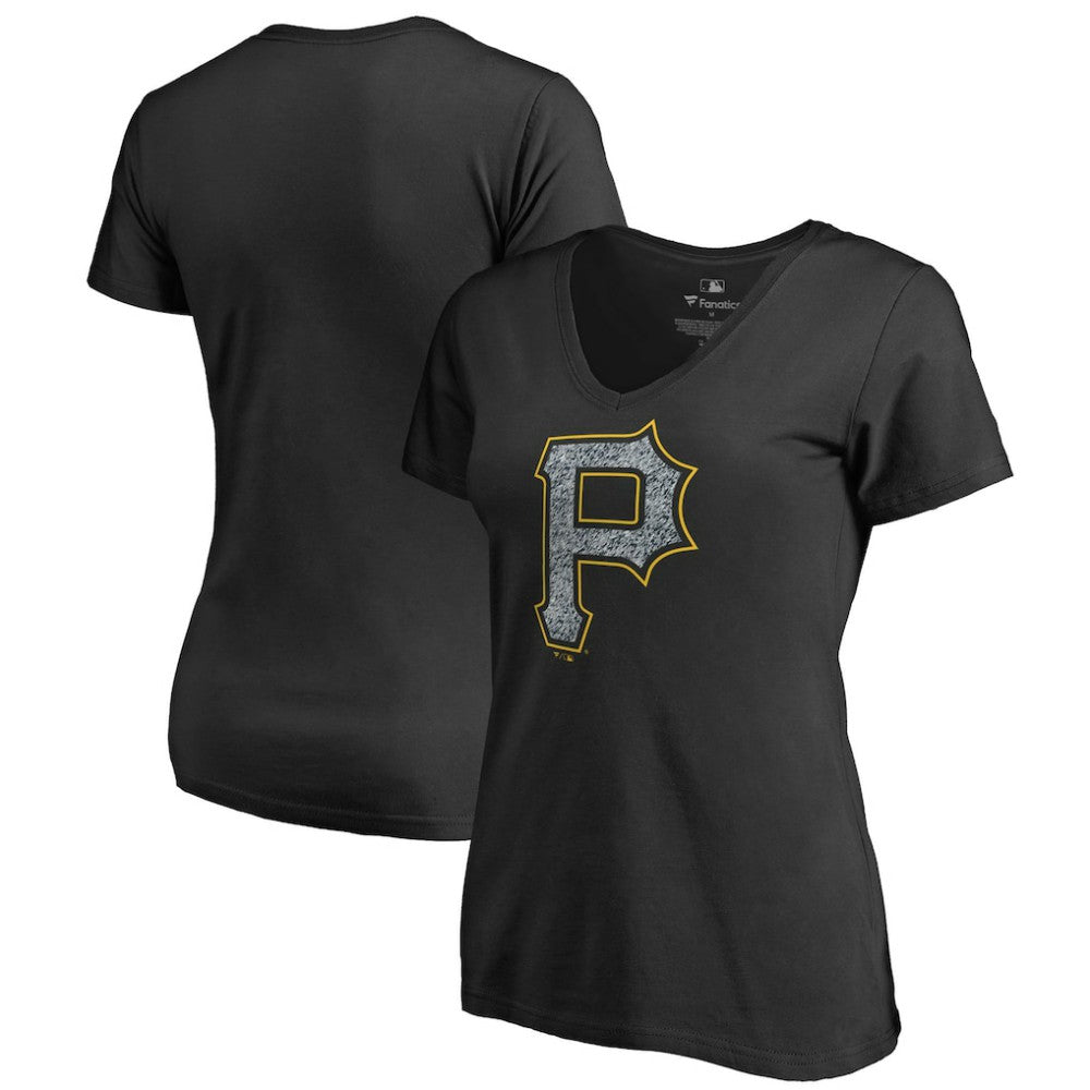 Pittsburgh Pirates Women's Static Logo V-Neck T-Shirt - MLB