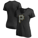 Pittsburgh Pirates Women's Static Logo V-Neck T-Shirt - MLB