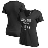 Atlanta Hawks Women's Just a Girl V-Neck T-Shirt Black - NBA