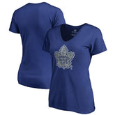 Toronto Maple Leafs Women's Static Logo V-Neck T-Shirt - Royal - NHL