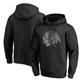 Chicago Blackhawks Static Logo Pullover Hoodie - Black - NHL