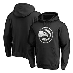 Atlanta Hawks Marble Logo Pullover Hoodie Black - NBA