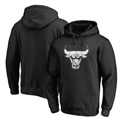 Chicago Bulls Marble Logo Pullover Hoodie Black - NBA