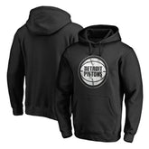 Detroit Pistons Marble Logo Pullover Hoodie Black - NBA