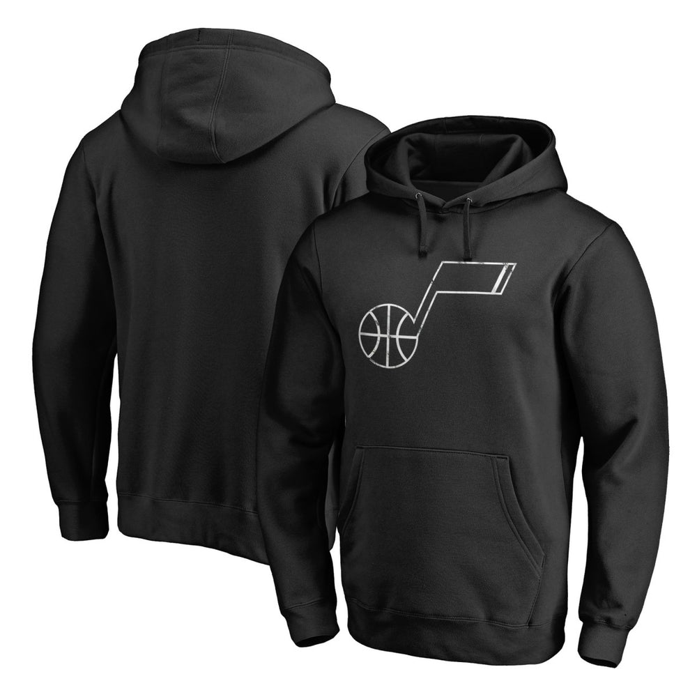 Utah Jazz Marble Logo Pullover Hoodie Black - NBA