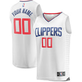 LA Clippers Youth Fast Break Custom Replica Jersey White Association Edition - NBA