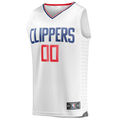 LA Clippers Youth Fast Break Custom Replica Jersey White Association Edition - NBA