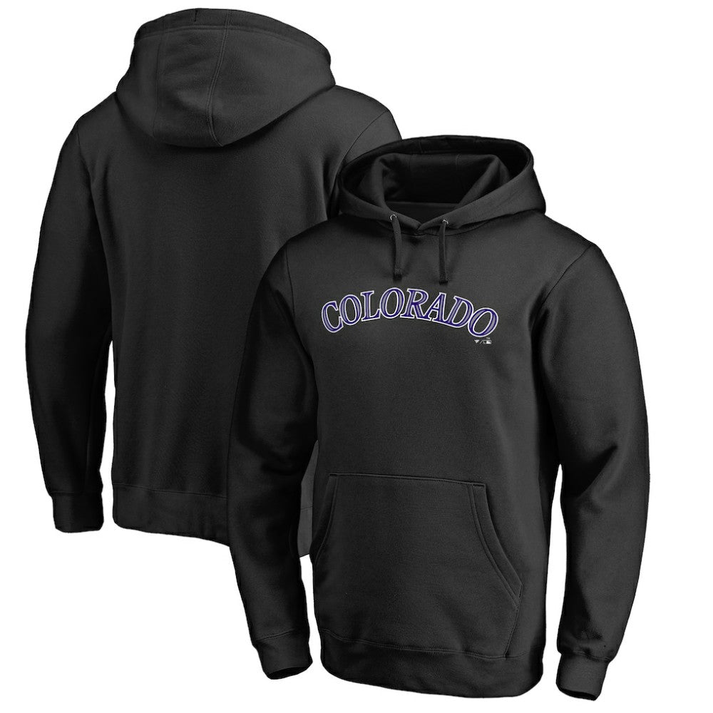 Colorado Rockies Official Wordmark Fitted Pullover Hoodie - MLB