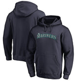 Seattle Mariners Official Wordmark Fitted Pullover Hoodie - MLB