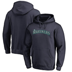 Seattle Mariners Official Wordmark Fitted Pullover Hoodie - MLB