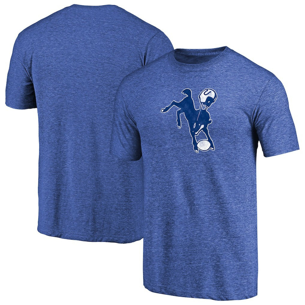Indianapolis Colts Throwback Logo Tri-Blend T-Shirt Royal | NFL