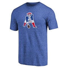 New England Patriots Throwback Logo Tri-Blend II T-Shirt Royal | NFL
