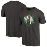 Boston Celtics Distressed Logo Tri-Blend T-Shirt Black - NBA