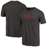 Houston Rockets Distressed Logo Tri-Blend T-Shirt Black - NBA