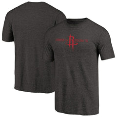 Houston Rockets Distressed Logo Tri-Blend T-Shirt Black - NBA