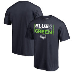 Seattle Seahawks Alternate Team Logo Gear Blue & Green T-Shirt College Navy | NFL