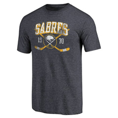 Buffalo Sabres Vintage Collection Line Shift Tri-Blend T-Shirt - Navy - NHL