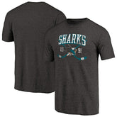 San Jose Sharks Vintage Collection Line Shift Tri-Blend T-Shirt - Black - NHL