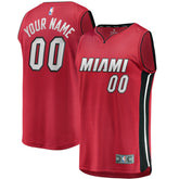 Miami Heat Youth Fast Break Replica Custom Jersey Red Statement Edition - NBA