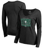 Dallas Stars Women's Hometown Collection V-Neck Long Sleeve T-Shirt - Black - NHL
