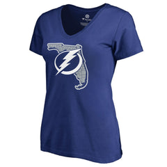 Tampa Bay Lightning Women's State Fan Favorite Team Slogan V-Neck T-Shirt - Blue - NHL