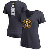Nikola Jokic Denver Nuggets Women's Team Backer Name & Number V-Neck T-Shirt Navy - NBA
