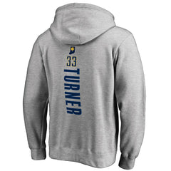 Myles Turner Indiana Pacers Backer Name and Number Pullover Hoodie Heathered Gray - NBA