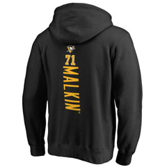 Evgeni Malkin Pittsburgh Penguins Backer Name & Number Pullover Hoodie - Black - NHL