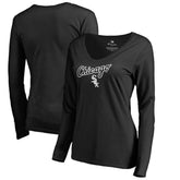 Chicago White Sox Women's Team Lockup Slim Fit Long Sleeve V-Neck T-Shirt - MLB