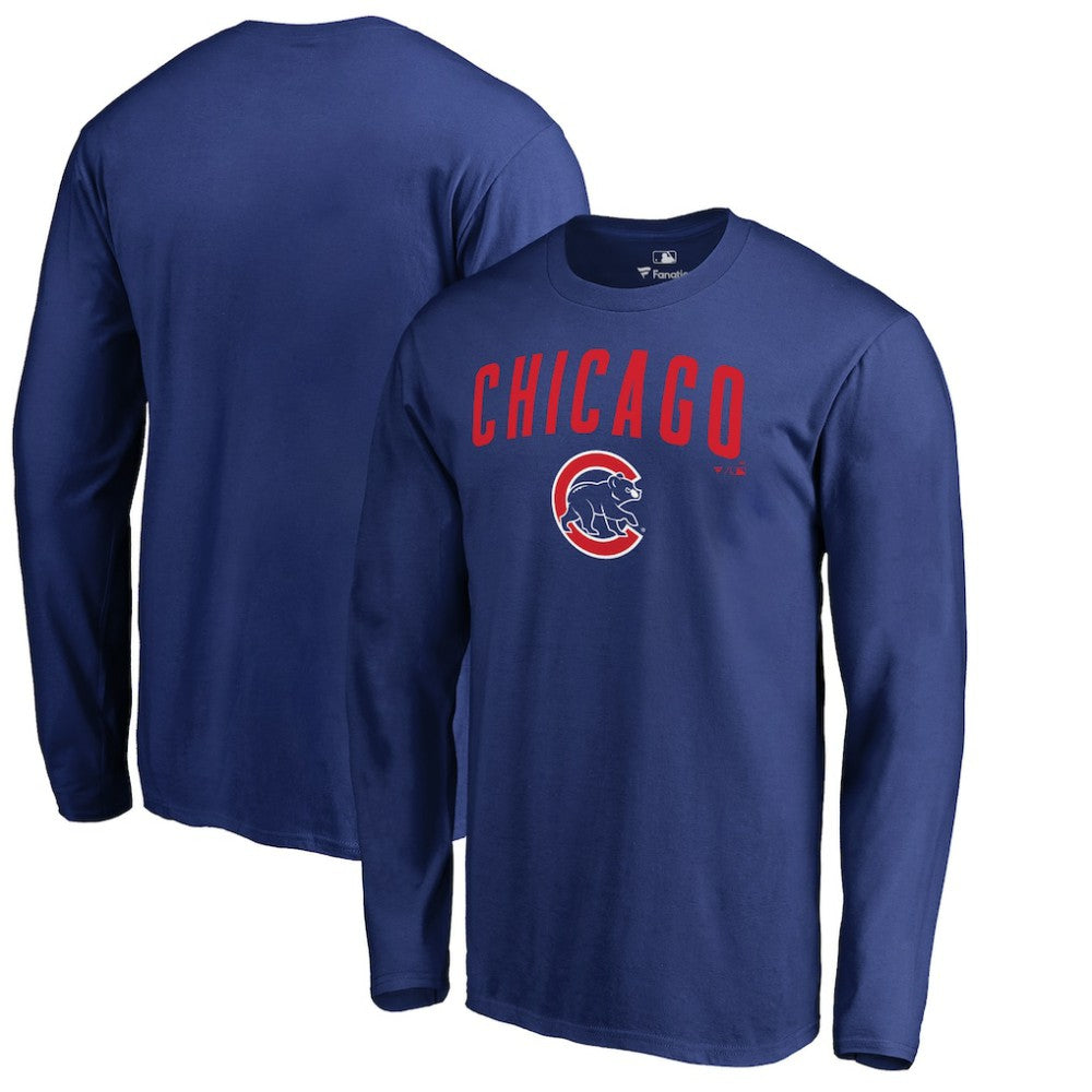 Chicago Cubs Team Lockup Long Sleeve T-Shirt - MLB