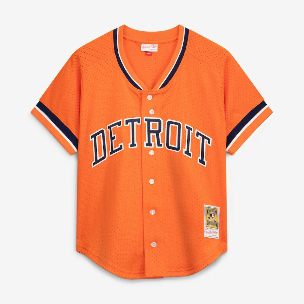 Kirk Gibson Detroit Tigers Mitchell & Ness Cooperstown Collection Mesh Batting Practice Button-Up Jersey - MLB