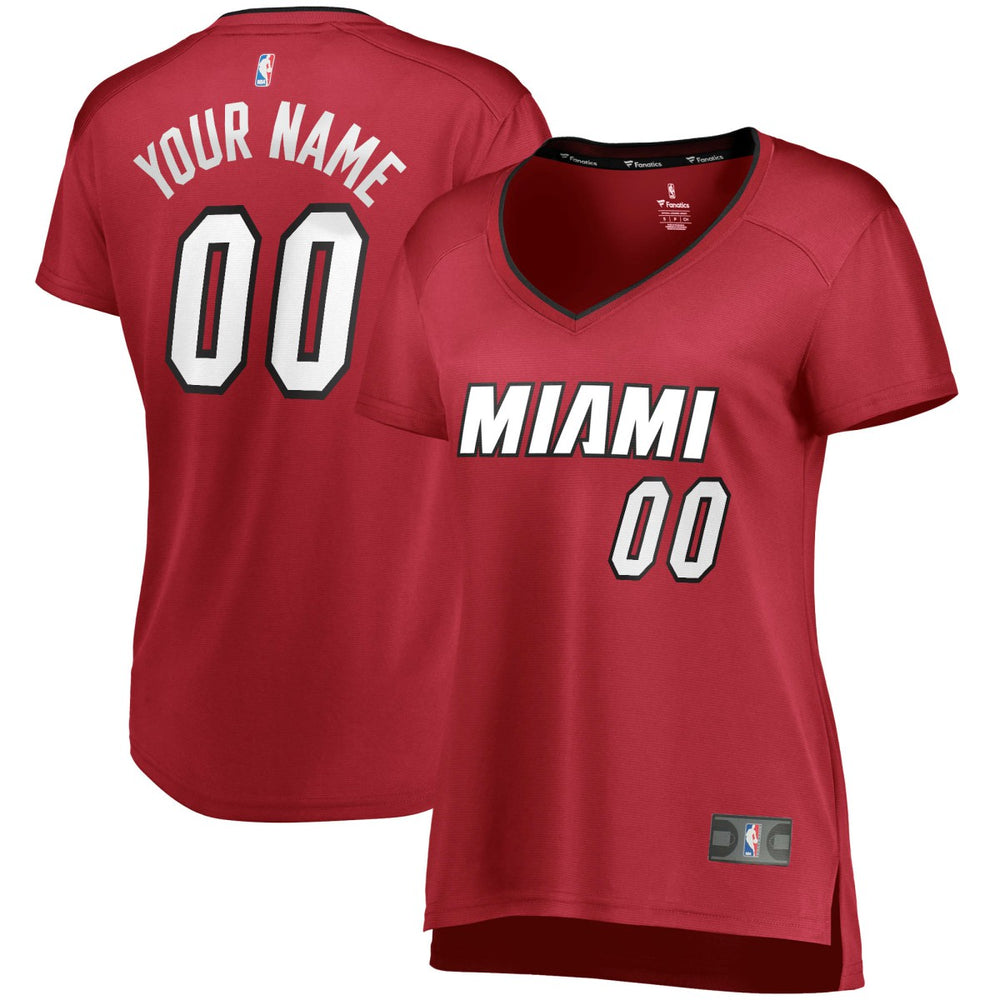 Miami Heat Women's Fast Break Replica Custom Jersey Wine Statement Edition - NBA