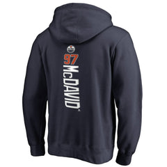 Connor McDavid Edmonton Oilers Backer Name & Number Pullover Hoodie - Navy - NHL