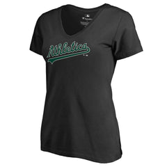 Athletics Women's Hometown Collection Turn Back The Clock V-Neck T-Shirt - MLB
