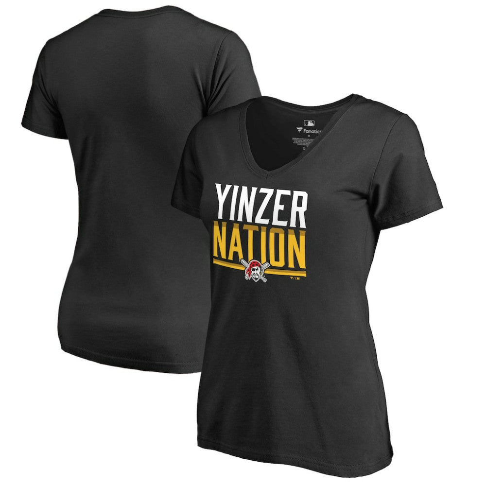Pittsburgh Pirates Women's Hometown Collection Yinzer Nation V-Neck T-Shirt - MLB