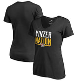Pittsburgh Pirates Women's Hometown Collection Yinzer Nation V-Neck T-Shirt - MLB