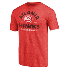 Atlanta Hawks Vintage Arch Tri-Blend T-Shirt Red - NBA