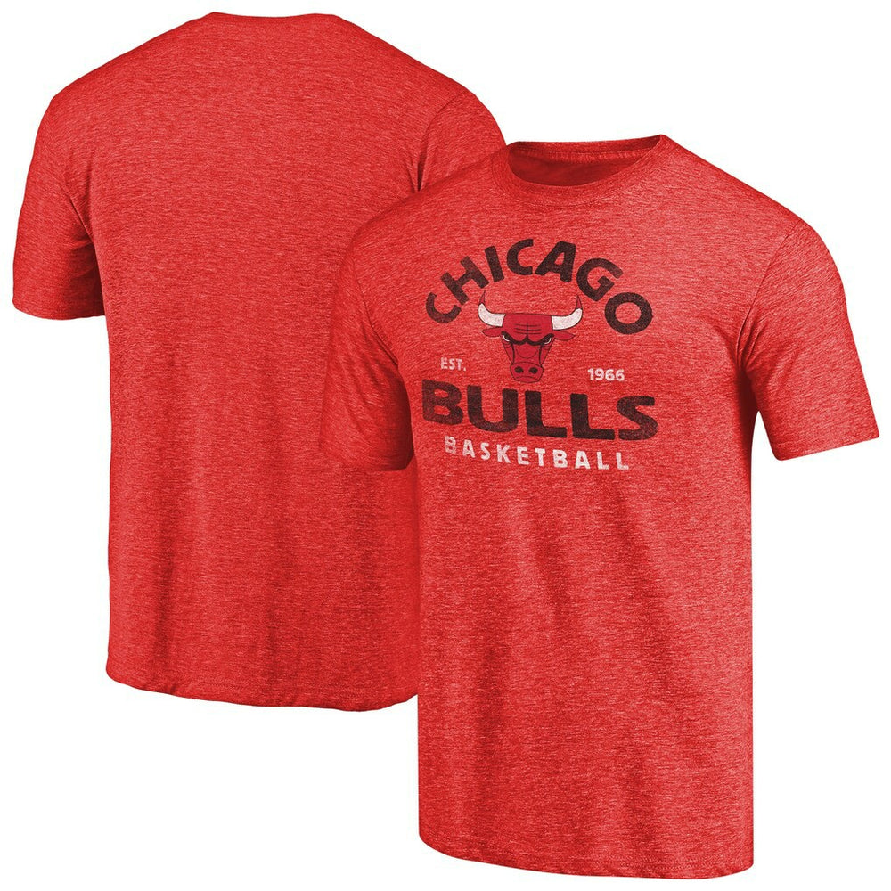 Chicago Bulls Vintage Arch Tri-Blend T-Shirt Red - NBA
