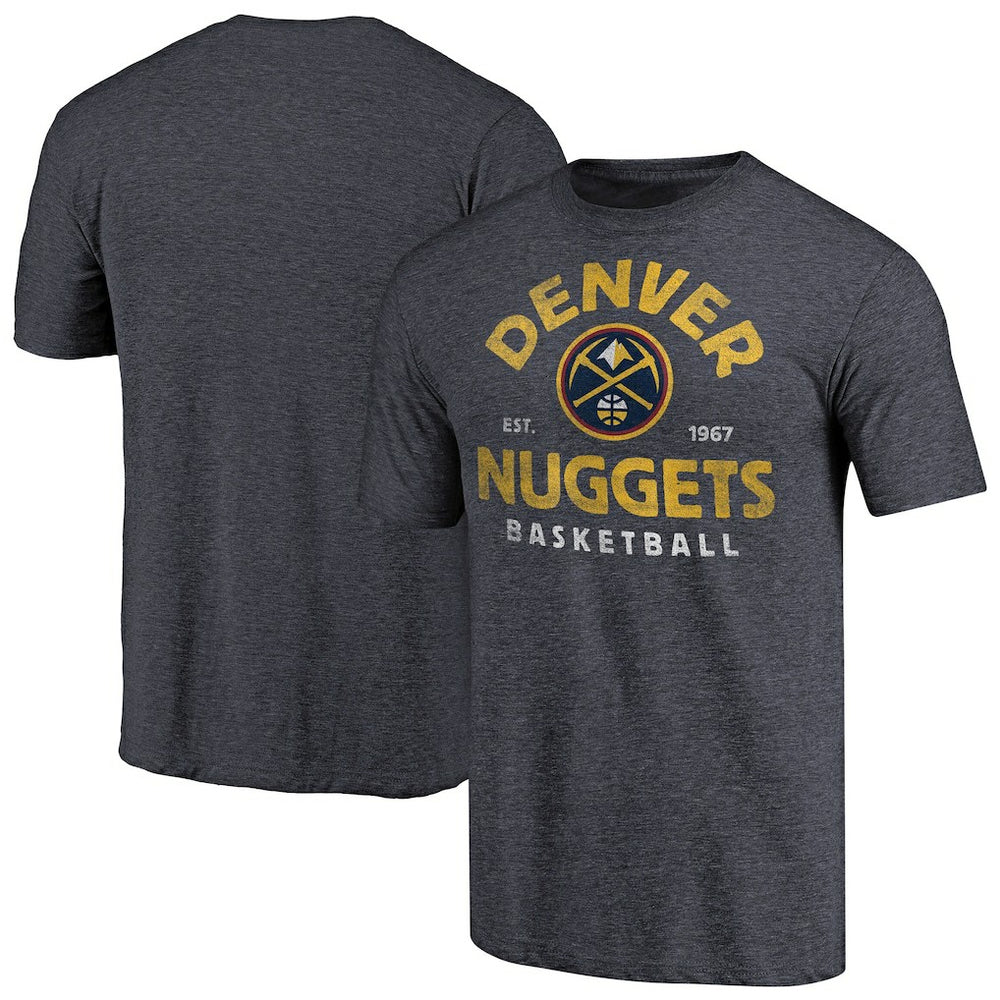 Denver Nuggets Vintage Arch Tri-Blend T-Shirt Navy - NBA