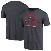 New Orleans Pelicans Vintage Arch Tri-Blend T-Shirt Navy - NBA