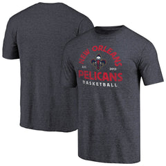 New Orleans Pelicans Vintage Arch Tri-Blend T-Shirt Navy - NBA