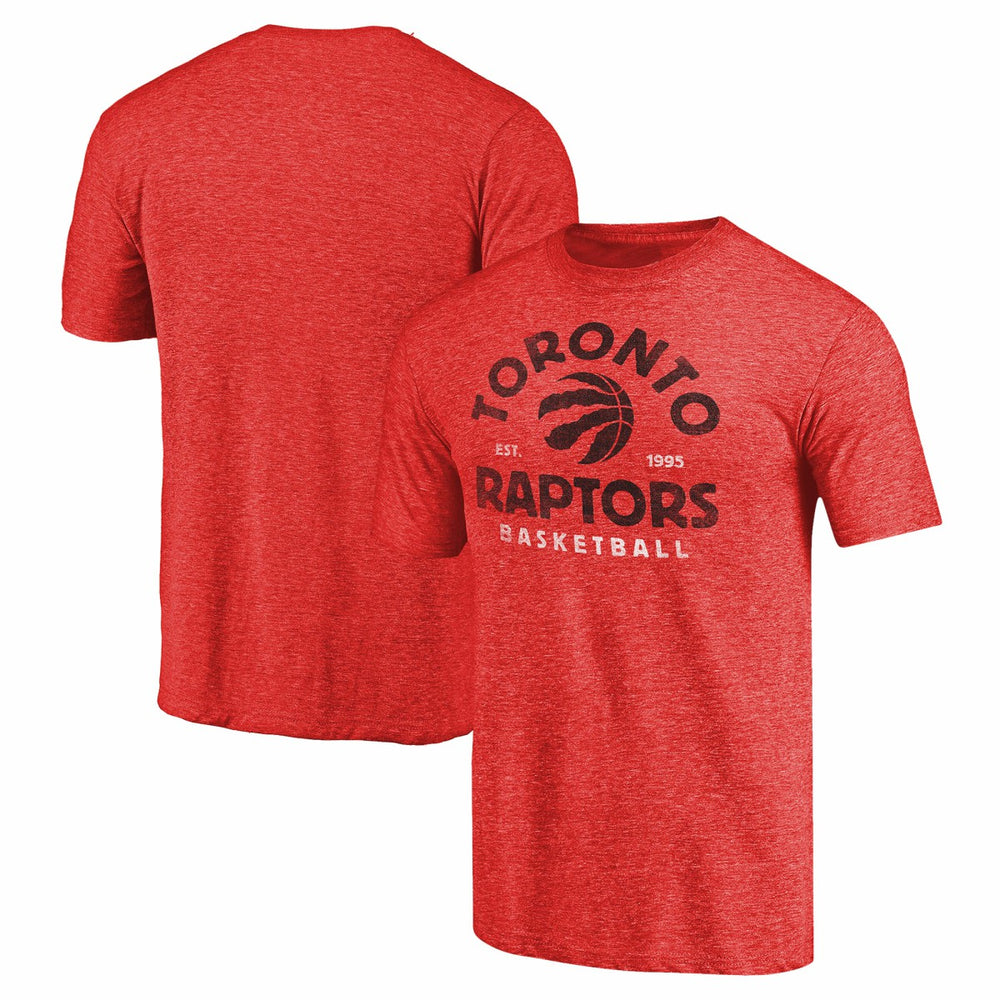 Toronto Raptors Vintage Arch Tri-Blend T-Shirt Red - NBA