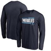 Minnesota Timberwolves Onside Stripe Long Sleeve T-Shirt Navy - NBA