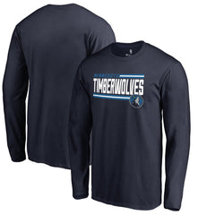 Minnesota Timberwolves Onside Stripe Long Sleeve T-Shirt Navy - NBA